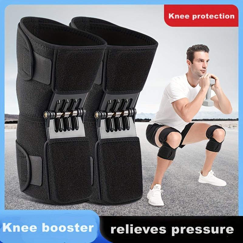 Adjustable Knee Brace Support with Spring Booster, Patella Stabilizer for Squats, Hiking, Fitness & Outdoor Activities - Single Pack, Neoprene Material with Reinforced Straps and Non-Slip Design