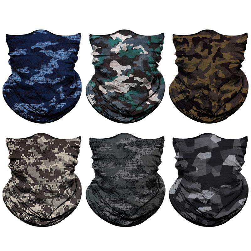 Neck Gaiter Face Mask Men Women,Seamless Bandana Rave Face Cover Scarf Mask,Balaclava,Headband, Head Wrap,Headwear 6pcs