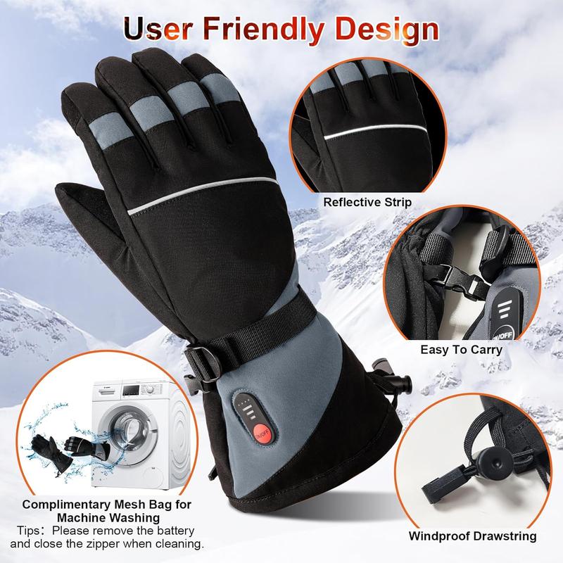 Rechargeable Heated Gloves for Men Women,7.4V Fast Heating Gloves Liners, Hand Warmers Arthritis Gloves, Heater Cold Winter Gloves, Snowmobile Camping Cycling Skiing Hiking Working