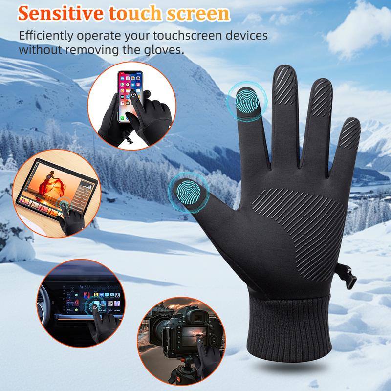 Winter Gloves Touch Screen Water Resistant Windproof Thermal for Running Cycling Driving Hiking for Men Women