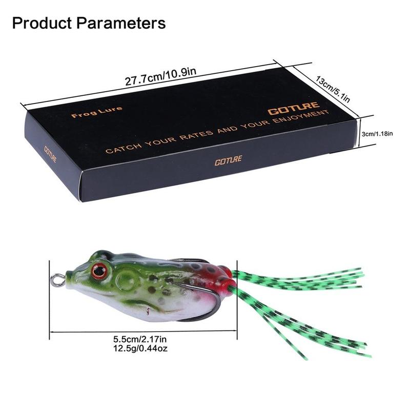 Frog Lure, Topwater Fishing Lure, 1 2 Sets Lifelike Artificial Soft Bait, Frog Fishing Crankbait Lures, Fishing Bait, Flyfishing, Fishing Equipment, Fisherman Fishing Lures, Gift for Fish Lovers