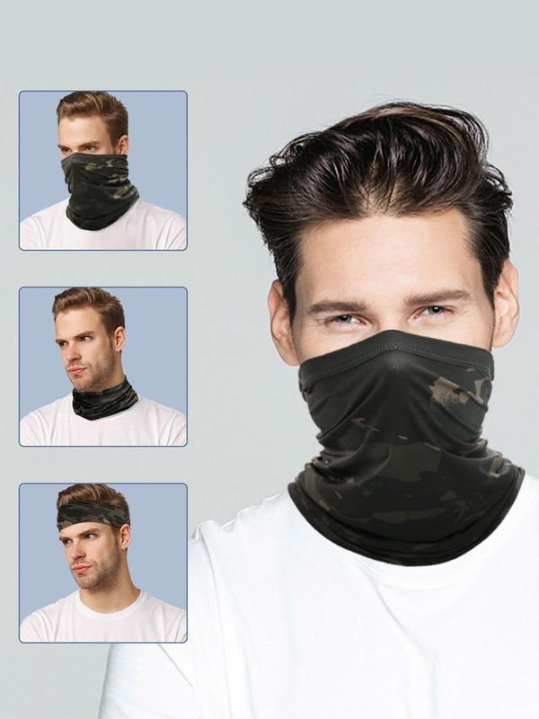 Summer Outdoor Sports Face Covering (4counts set), Breathable Quick-drying Face Mask, Cycling Hunting Tube Scarf, Ice Cool Neck Gaiter for Men & Women