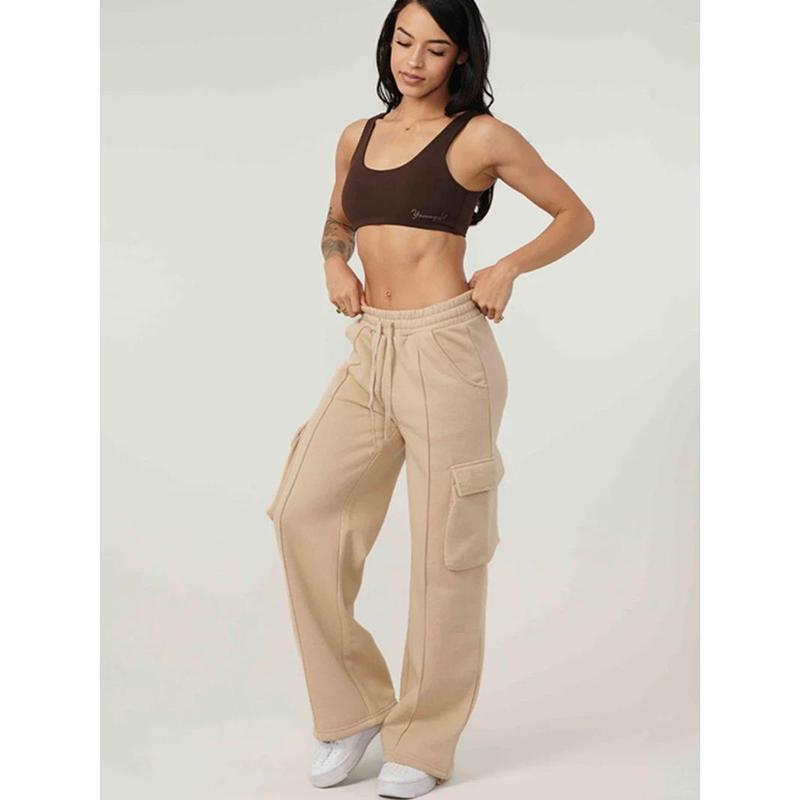 Youngla New Women's Sports Pants Gym Bodybuilding Running Training Pants Cotton Terry Overalls Trousers