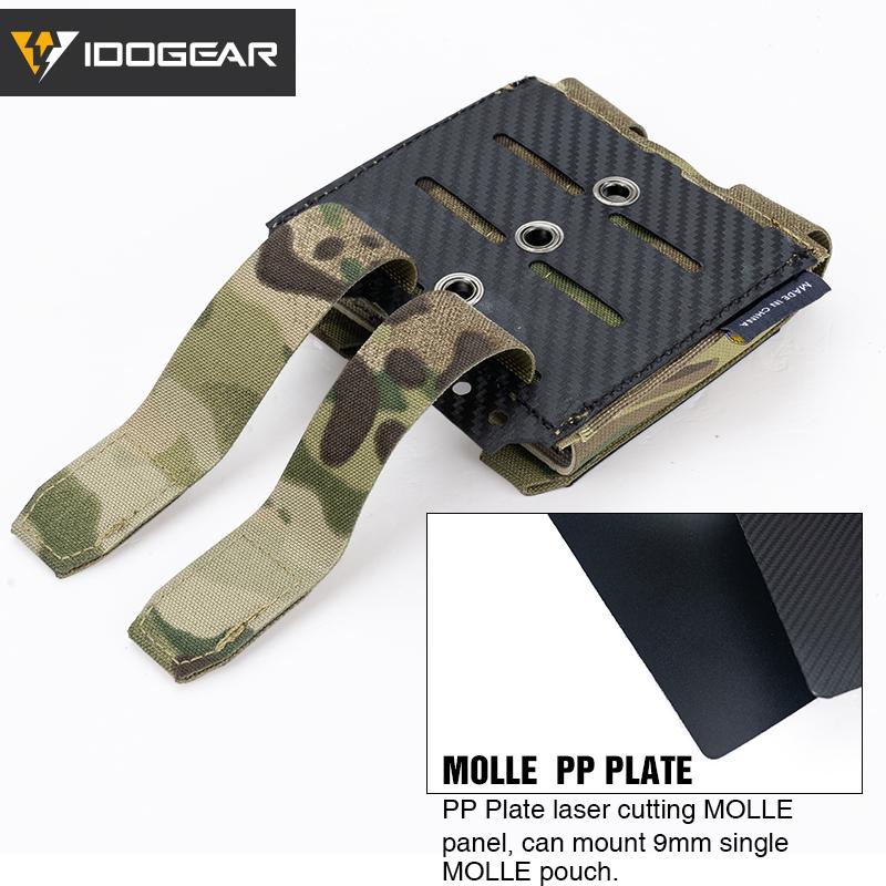 IDOGEAR Double Magazine Pouch for 9mm Quick Draw Lightweight Magazine Carrier MOLLE Magazine Pouch Camo 3590