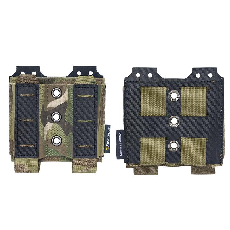 IDOGEAR Double Magazine Pouch for 9mm Quick Draw Lightweight Magazine Carrier MOLLE Magazine Pouch Camo 3590