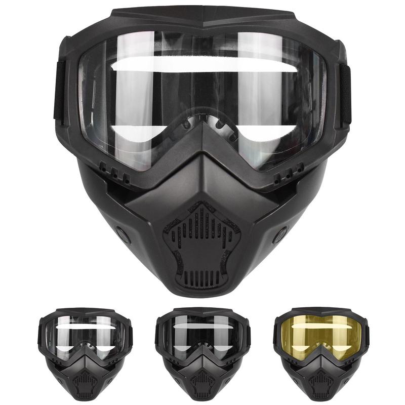 Mask with Elastic Strap, High Clearance Enhanced Lens Mask, Outdoor Cycling Mask for Men & Women