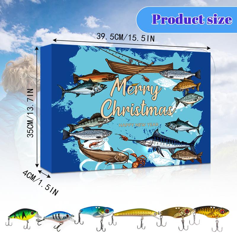 2024 Christmas Gifts for fishing lovers:Countdown to Christmas with 24 Packs of Premium Topwater Lures-The Perfect Christmas Gift for Anglers,Fishermen,and Fishing Enthusiasts of All Ages!Christmas Deals,Cyber Monday White Elephant Gift