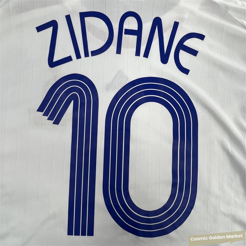 2006 France Jerseys Away White 10 Zidane 12 Henry Men and Women Short Sleeve Customized Soccer Jerseys Vintage