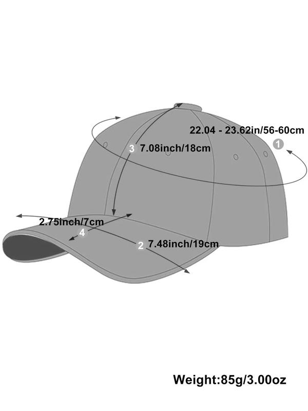 Letter Embroidered Baseball Cap, Casual Street Style Sun Protection Hat for Men & Women, Fashion Accessories for Daily Outdoor Sport Wear