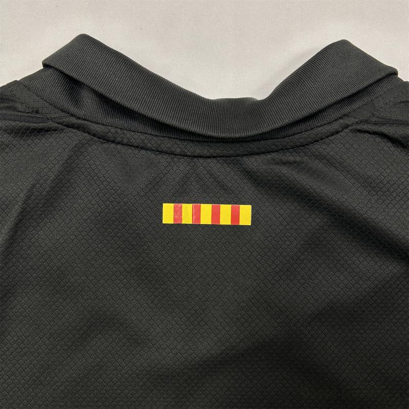 NIKE 24 25 FC Barcelona Soccer Jersey Away Short Sleeve Black Jersey