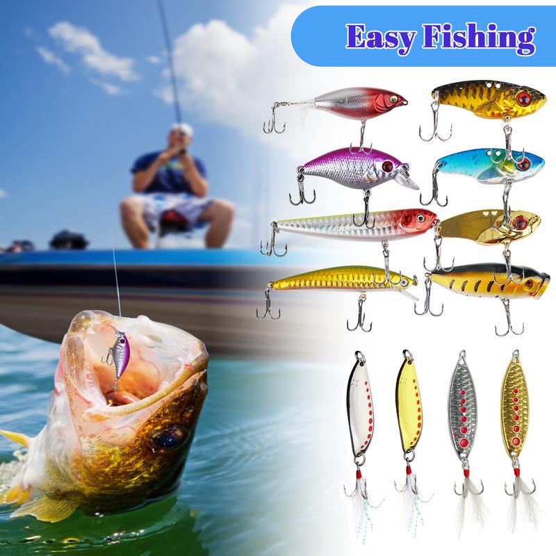 2024 Christmas Gifts for fishing lovers:Countdown to Christmas with 24 Packs of Premium Topwater Lures-The Perfect Christmas Gift for Anglers,Fishermen,and Fishing Enthusiasts of All Ages!Christmas Deals,Cyber Monday White Elephant Gift