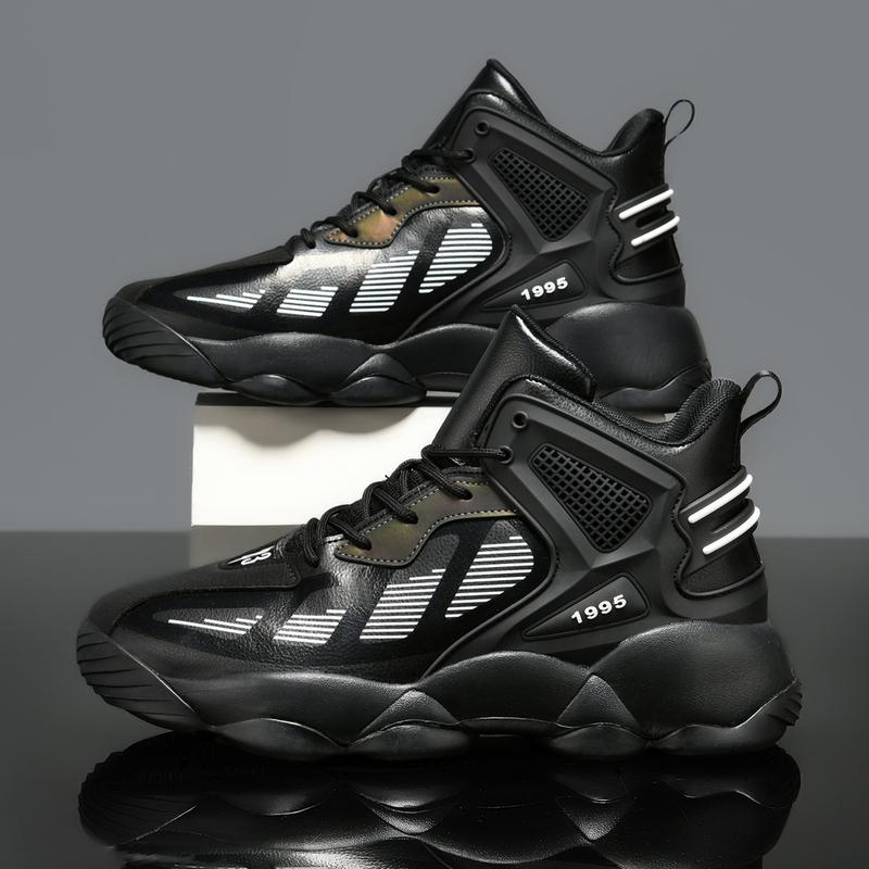 Men's basketball shoes non-slip cushioned sports shoes breathable wear-resistant leather