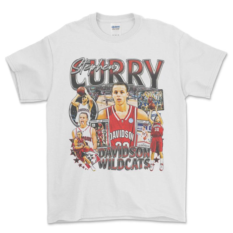 Stephen Curry Davidson Shirt, graphic vintage sports tees for men