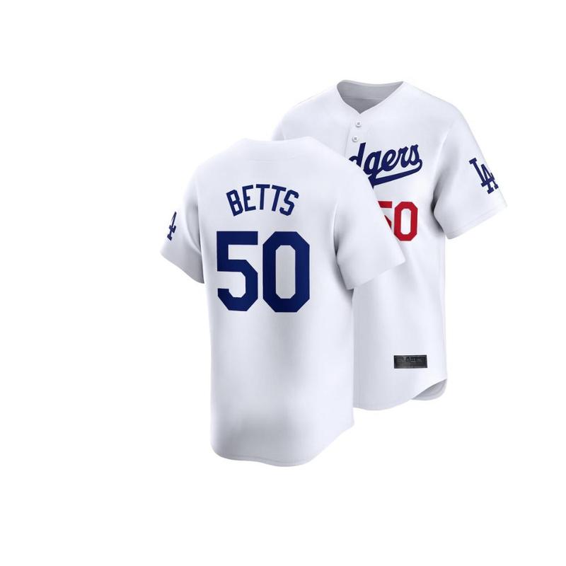 LA Dodgerss Limited Player Jersey , #50 Mookiee Betts White Home ,gift for birthday, home jersey, fan football jersey sports merchandise, gift for him,FULL Size S-5XL