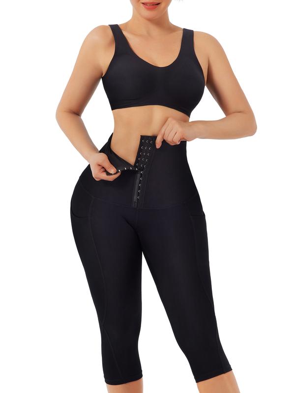 FeelinGirl Capri Leggings with Pockets for Women  Corset  Tummy Control Athletic Pants Casual Comfort Shapewear Sporty Womenswear