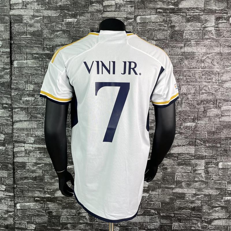 RMCF Vini Jr. 23 24 Home  Soccer Jersey - Short Sleeve, Fans Version, No.7