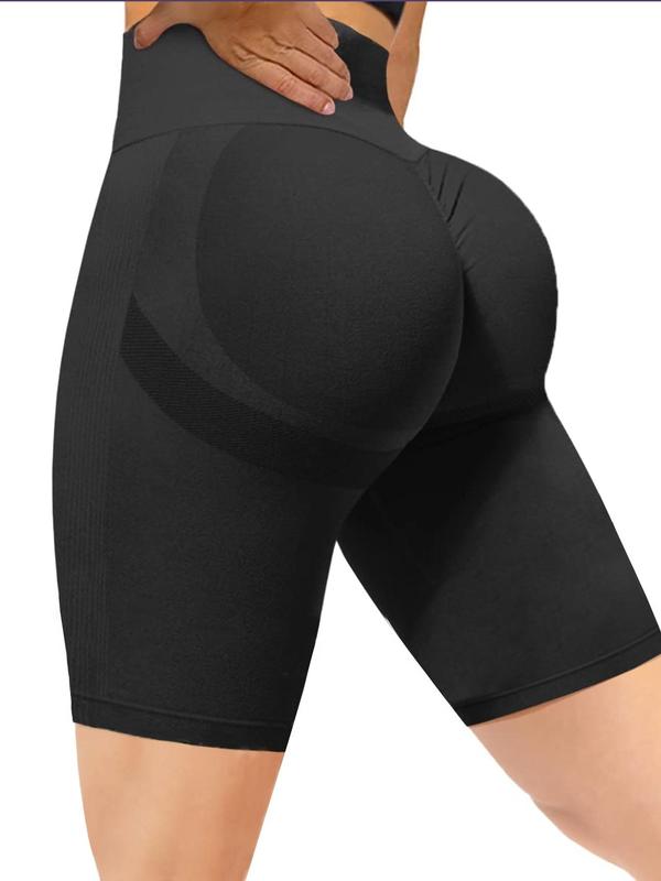 Women's Plain High Waist Sports Shorts, Women, Casual Sporty Comfy Breathable Seamless High Stretch Short Leggings for Yoga, Gym Shorts, Gym Clothing