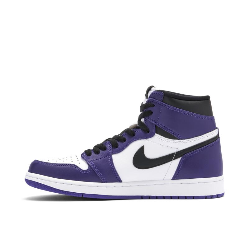 Nike Air Jordan 1 Retro High Court Purple White 555088-500 Men's Fashion Sneaker New