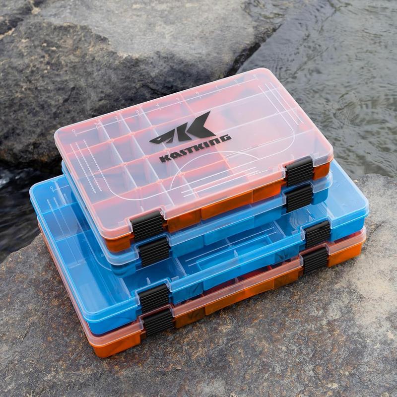 Kasting Vault Camouflage Tackle Box, Plastic Tackle Trays, Fishing Tackle Box Storage Organizer with Removable Dividers, 2 Packs  4 Packs Lure Boxes Terminal Tackle Storage