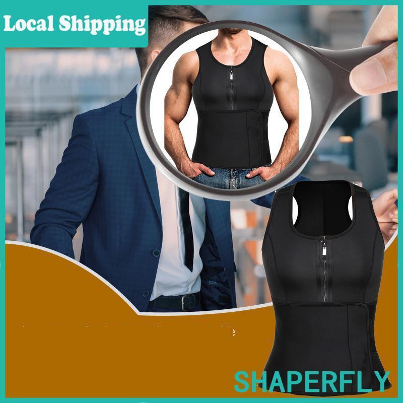 Mens Waist Trainer Sauna Vest Men  Body Shaper Sweat Vest For Men Sport Plus Size