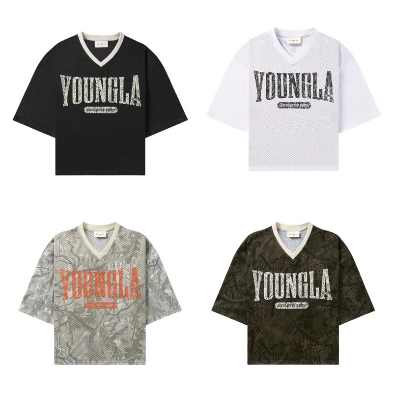 YOUNGLA Men's Oversized Sports Fitness Quick-Drying Breathable Mesh Short Sleeve T-shirt