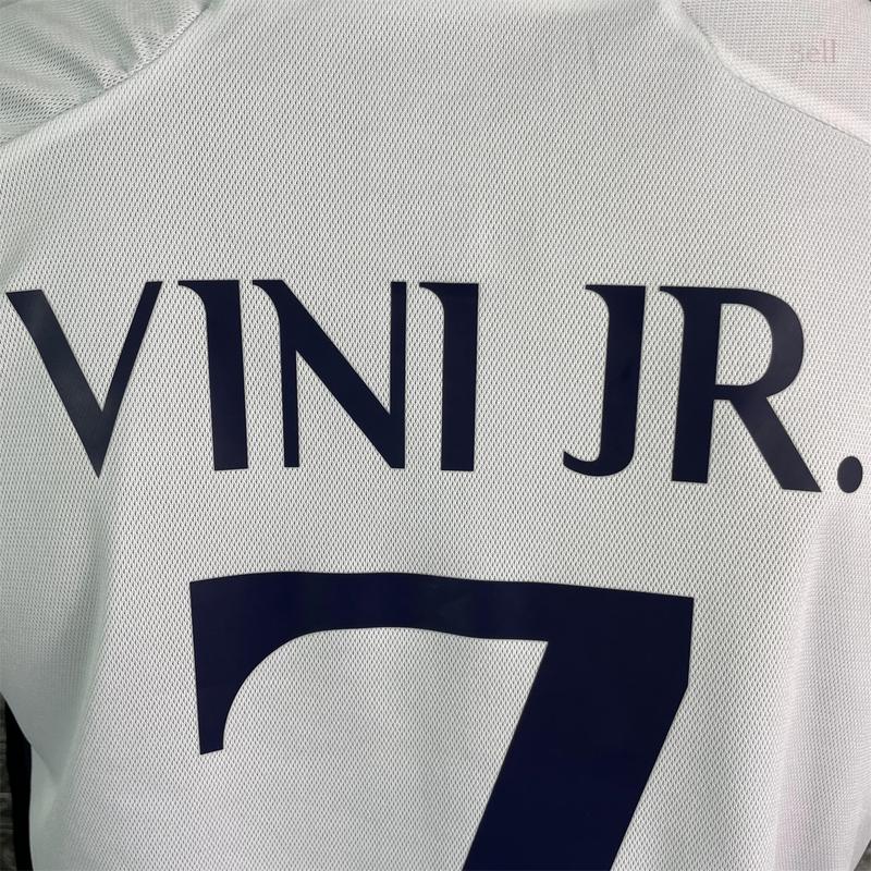 RMCF Vini Jr. 23 24 Home  Soccer Jersey - Short Sleeve, Fans Version, No.7