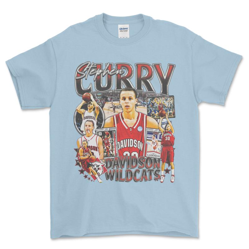 Stephen Curry Davidson Shirt, graphic vintage sports tees for men