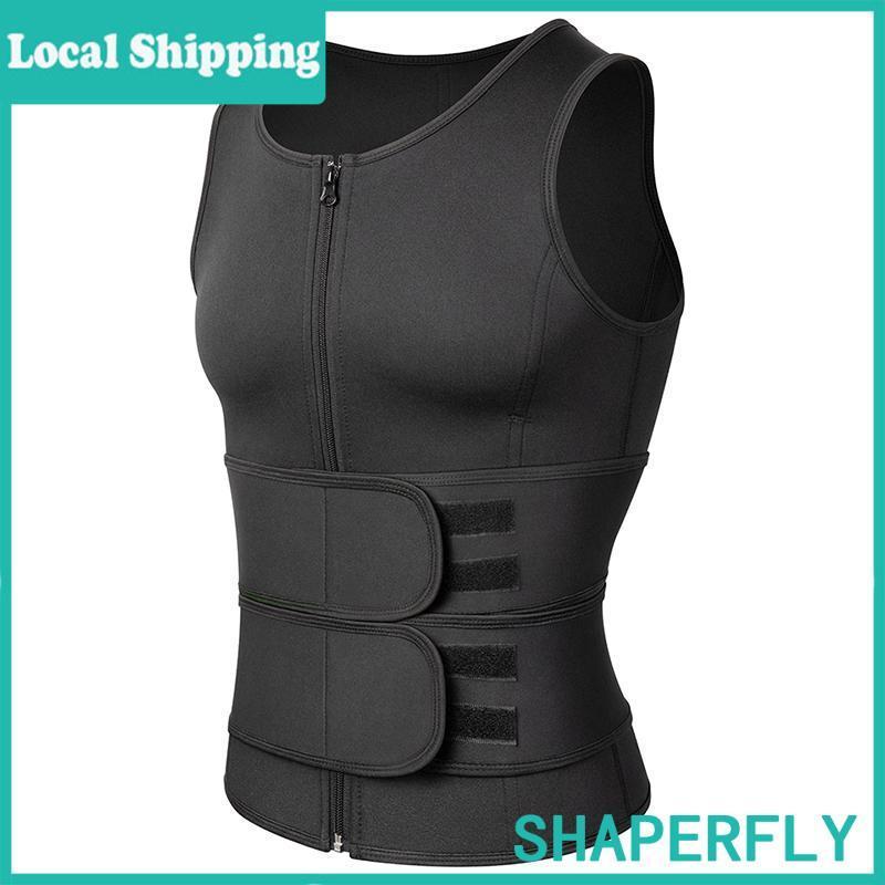 Mens Waist Trainer Sauna Vest Men  Body Shaper Sweat Vest For Men Sport Plus Size