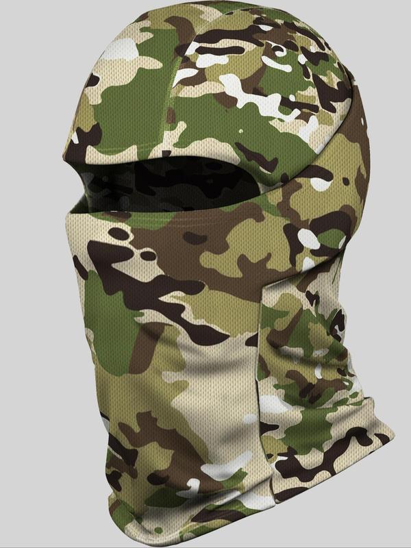 Unisex's Camo Plants Print Full Face Mask, Breathable Face Mask for Men & Women, Outdoor Sports Face Cover for Motorcycle Bicycle, Sports & Outdoor Clothing Accessories