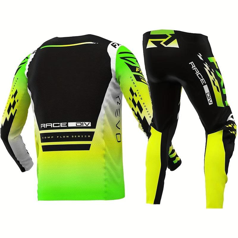 Motorcycle Racing Riding Suit, Two-Piece Off-road Set Jersey Pants Set, Combination Suitable for Motorcycle Racing Mountain Cycling ATV Set