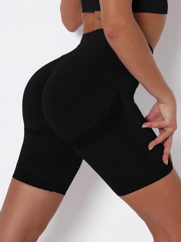 Women's Plain High Waist Sports Shorts, Women, Casual Sporty Comfy Breathable Seamless High Stretch Short Leggings for Yoga, Gym Shorts, Gym Clothing