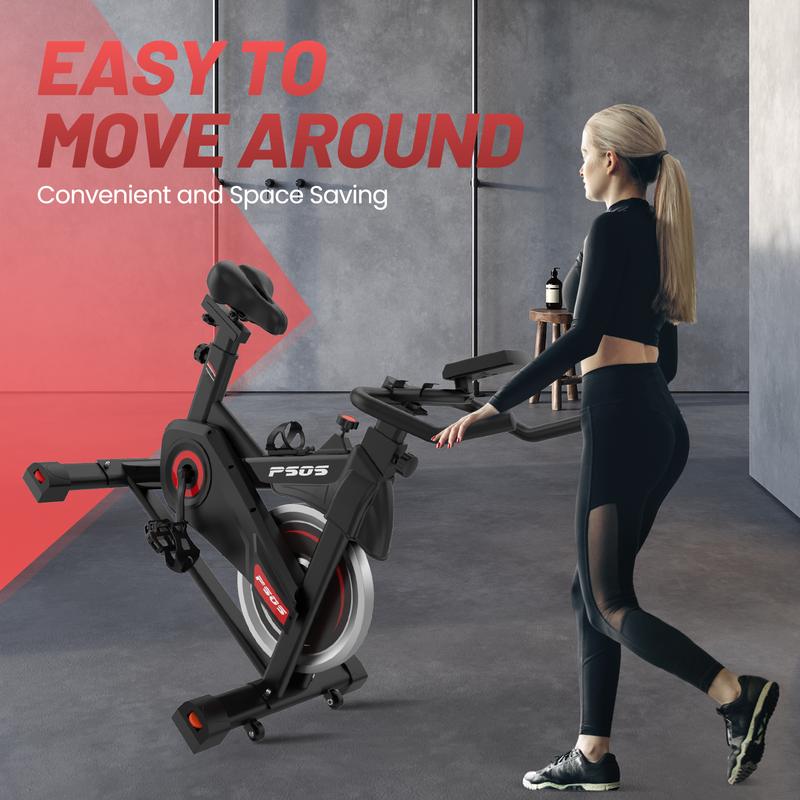 Exercise Bike, Stationary Bikes for Home Gym,Workout Bike with Belt Drive, Indoor Cycling Bike with Digital Display & Comfortable Seat Cushion