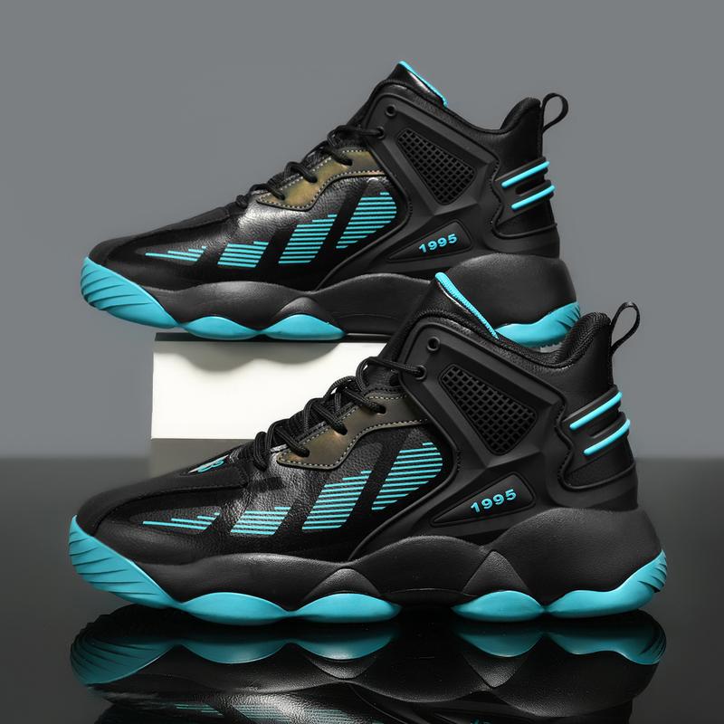 Men's basketball shoes non-slip cushioned sports shoes breathable wear-resistant leather