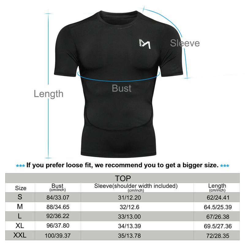 MEETWEE Men's functional shirt long sleeve short sleeve T shirts compression muscle shirt running shirt