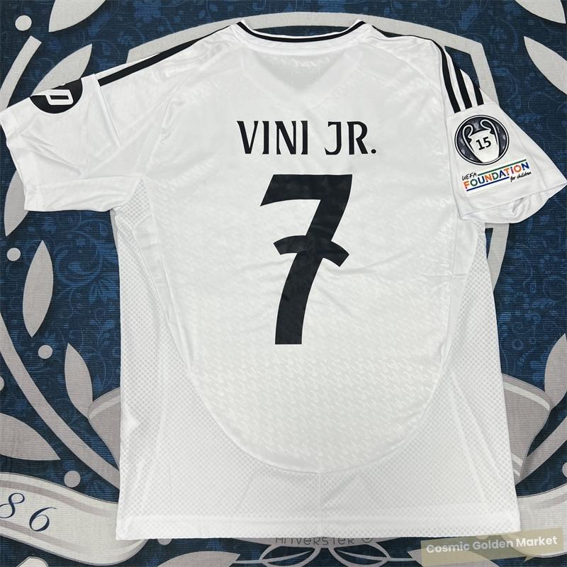 2425  Home White No. 7 VINI JR  Short Sleeve Soccer Jerseys