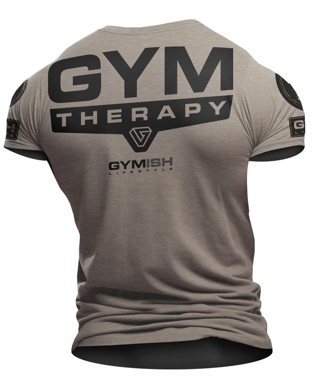 098. Gym Therapy Back Design Funny Workout Gym T-Shirt for Men