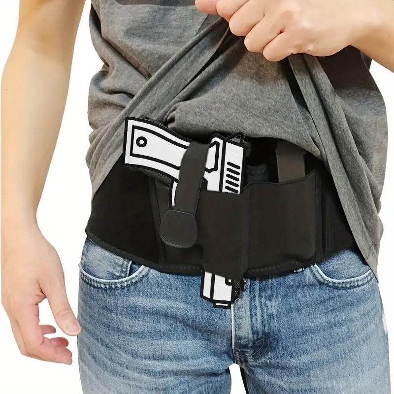 Waist Belt Bag, Multifunctional Tactical Belt, Invisible Waist Pouch for Outdoor Hiking, Sports Storage Bag for Men & Women