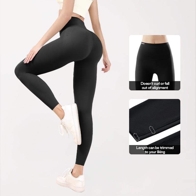 SINSIN high-waisted short tummy-tightening butt-lifting yoga pants, suitable for daily wear, adjustable and comfortable shaping training pants, suitable for fitness, running, and daily sports