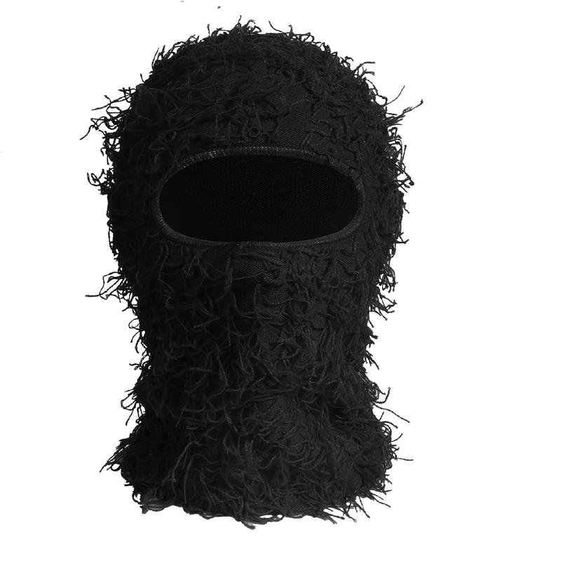 Ski Mask for Men Women Shiesty Mask Shaggy Knitted Full Face Ski Mask Windproof Neck Warmer