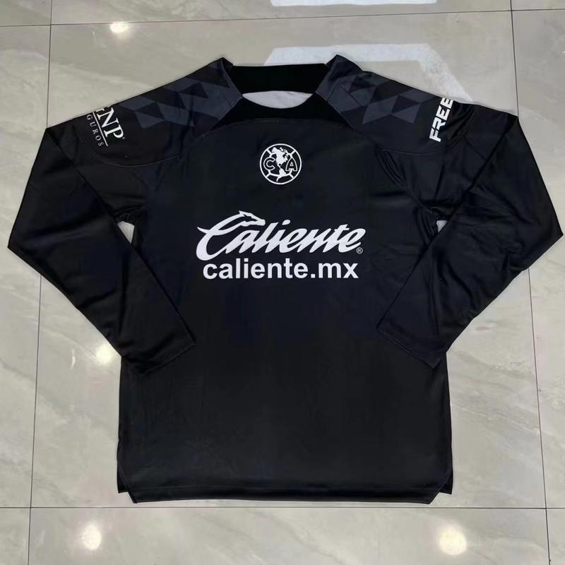 24 25 Club America football jersey Black long-sleeved training suit sports