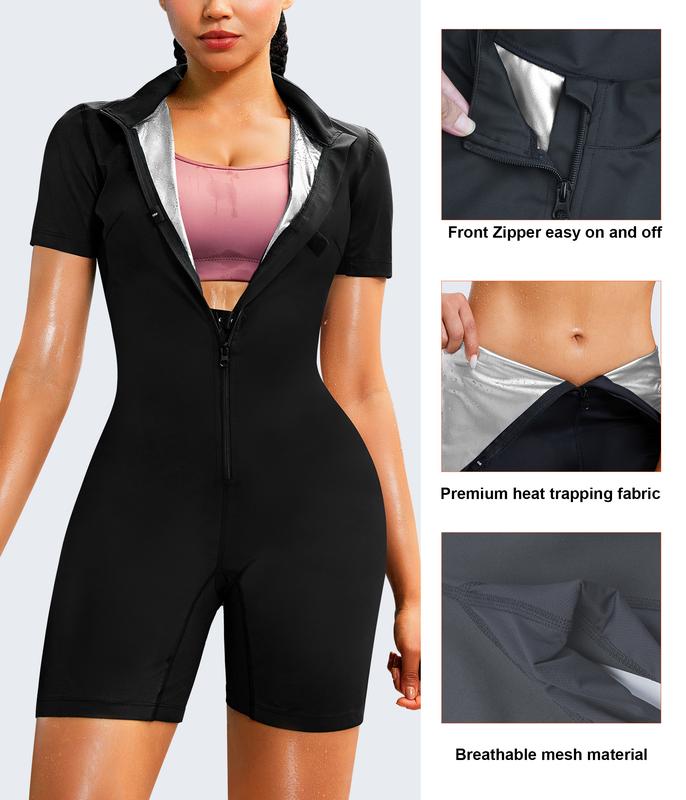 Nebility Sauna Suit for Women Full Body Jumpsuit for Women Belly  Workout Sweat Suit