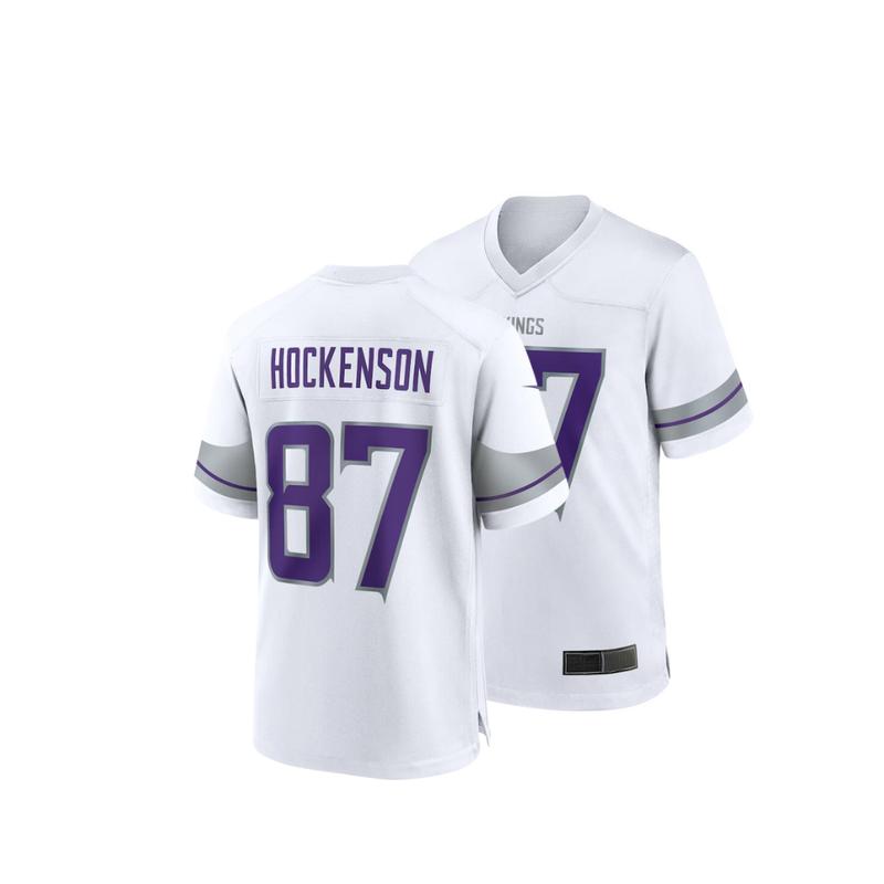 Minnesotaa Vikingss- #87 T.J. Hockensons   Alternate Game Player Jersey - White ,Sport Jersey ,Fan Football ,Outdoor Clothing ,Gift for Him