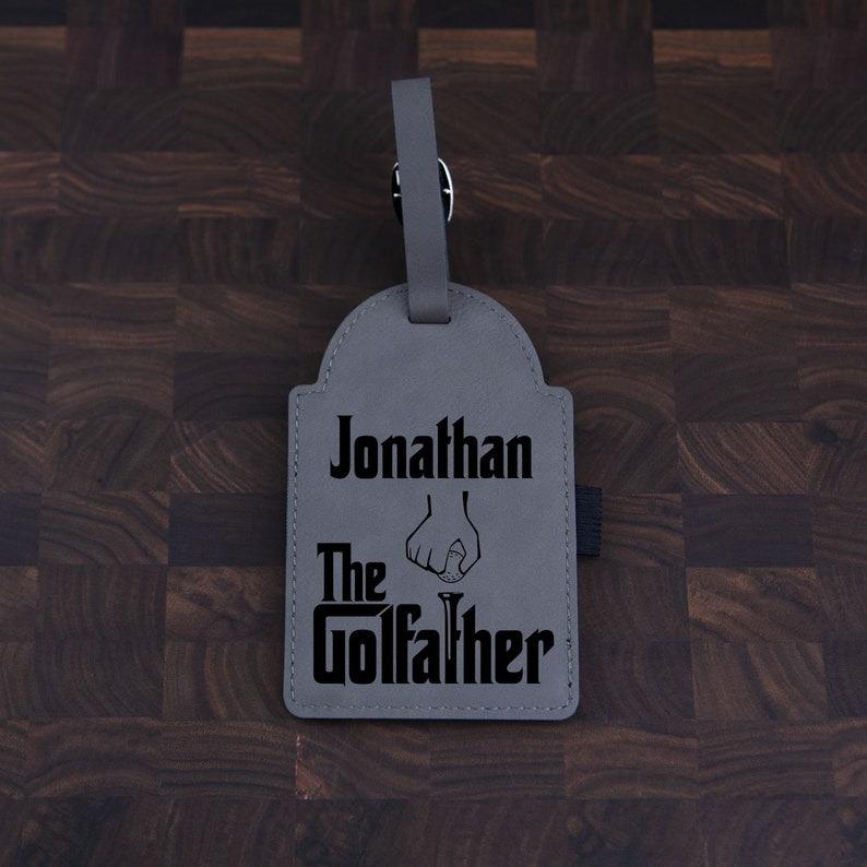 Best Dad By Par Personalized Leatherette Golf Bag Tag, Personalized Father's Day Gifts, Gifts for Dad, Golf Gifts for Men, Golf Gifts