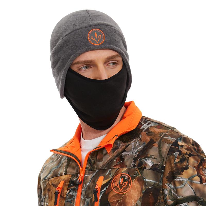 Soft Fleece 2-in-1 Hat with Ski Mask & Ear Flaps – Winter Beanie for Men & Women, Ideal for Ice Fishing, Hunting, and Cold Weather