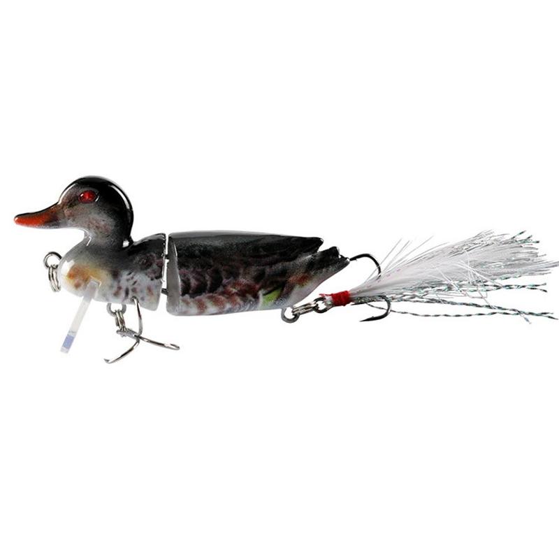 Artificial Duck Fishing Lure, 4 Counts Topwater Lure with Hook, Fake Fishing Bait, Outdoor Fishing Accessories for Fishing Enthusiasts