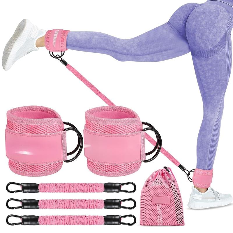 Ankle Resistance Bands with Cuffs, Ankle Bands for Working Out, Ankle Resistance Band, Glutes Workout Equipment, Butt Exercise Fitness Equipment for Women and Booty - Perfect for Home Gym Workout