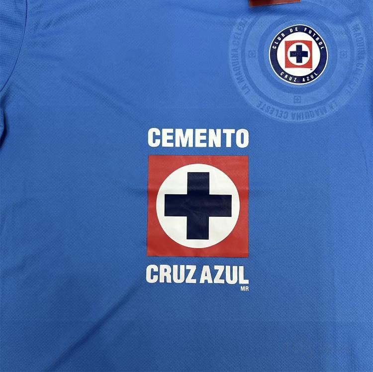 24-25 New Mexico League Blue CrossHome Short Sleeve Jersey Cruz AzulFans Version Soccer Jersey