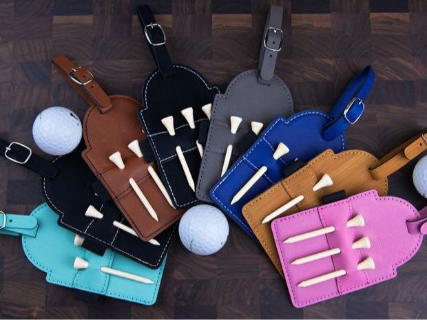 Best Dad By Par Personalized Leatherette Golf Bag Tag, Personalized Father's Day Gifts, Gifts for Dad, Golf Gifts for Men, Golf Gifts