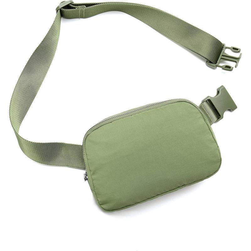 Fanny Belt Bag Waist Pack Crossbody Bags Bum Bag for Running Hiking Travel Workout Adjustable Strap for Women-green