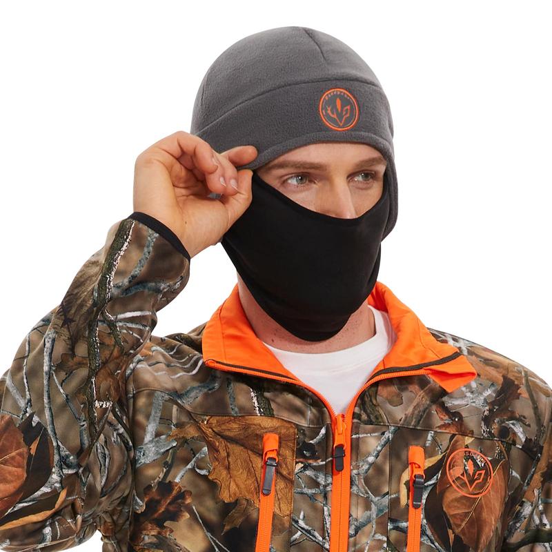 Soft Fleece 2-in-1 Hat with Ski Mask & Ear Flaps – Winter Beanie for Men & Women, Ideal for Ice Fishing, Hunting, and Cold Weather